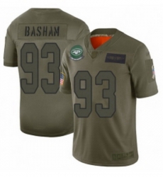 Men New York Jets 93 Tarell Basham Limited Camo 2019 Salute to Service Football Jersey