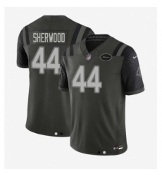 Men's New York Jets #44 Sherwood Black Rivalries Collection Jersey