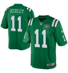 Nike Jets 11 Jeremy Kerley Green Mens Stitched NFL Elite Rush Jersey