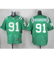 Nike Jets #91 Sheldon Richardson Green Mens Stitched NFL Elite Rush Jersey