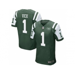 Nike New York Jets 1 Michael Vick Green Elite NFL Jersey