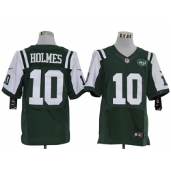 Nike New York Jets 10 Santonio Holmes green Elite NFL Jersey