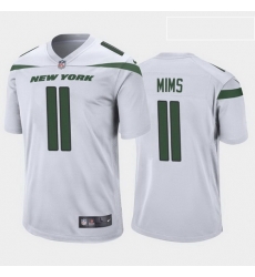 men denzel mims new york jets white game jersey 