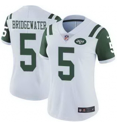 Nike Jets 5 Teddy Bridgewater White Women Vapor Untouchable Limited Jersey