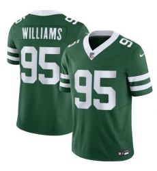 Youth New York Jets 95 Garrett Wilson Green 2024 F U S E Vapor Limited Stitched Jersey