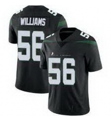 Youth New York Jets Quincy Williams #56 Black Vapor Limited Stitched Football Jersey