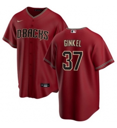 Men Arizona Diamondbacks 37 Kevin Ginkel Red Cool Base Stitched Baseball Jersey