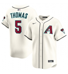 Men Arizona Diamondbacks 5 Alek Thomas Cream Limited Stitched Baseball Jersey Men Arizona Diamondbacks 5 Alek Thomas Cream Limited Stitched Baseball Jersey
