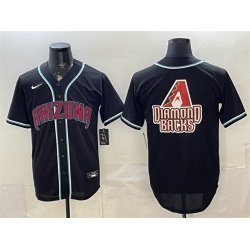 Men Arizona Diamondbacks Team Big Logo 2026 Fashion Replica Black Out Stitched Baseball JerseyS