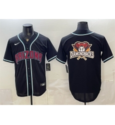 Men Arizona Diamondbacks Team Big Logo 2026 Fashion Replica Black Out Stitched Baseball Jersey