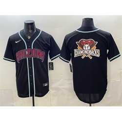 Men Arizona Diamondbacks Team Big Logo 2026 Fashion Replica Black Out Stitched Baseball Jersey