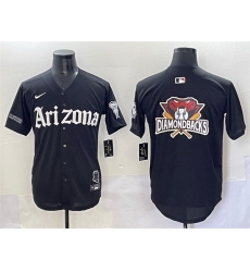 Men Arizona Diamondbacks Team Big Logo Black  27Gothic Desert Fang Edition 27 Vapor Premier Limited Stitched Baseball Jersey