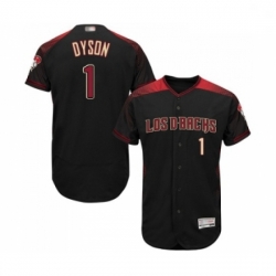 Mens Arizona Diamondbacks 1 Jarrod Dyson Black Alternate Authentic Collection Flex Base Baseball Jersey