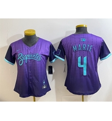 Women Arizona Diamondbacks 4 Ketel Marte Purple 2025 City Connect Limited Stitched Baseball Jersey
