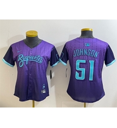Women Arizona Diamondbacks 51 Randy Johnson Purple 2025 City Connect Limited Stitched Baseball Jersey Women Arizona Diamondbacks 51 Randy Johnson Purple 2025 City Connect Limited Stitched Baseball Jersey