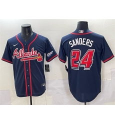 Men Atlanta Braves 24 Deion Sanders Navy 2025 Speedway Classic Alternate Stitched Baseball Jersey Men Atlanta Braves 24 Deion Sanders Navy 2025 Speedway Classic Alternate Stitched Baseball Jersey