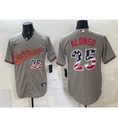 Men Baltimore Orioles 25 Pete Alonso Grey USA 250 Fourth of July Home Stitched Baseball Jersey Men Baltimore Orioles 25 Pete Alonso Grey USA 250 Fourth of July Home Stitched Baseball Jersey