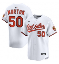 Men Baltimore Orioles 50 Charlie Morton White 2025 Home Limited Stitched Baseball Jersey