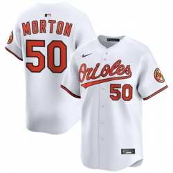 Men Baltimore Orioles 50 Charlie Morton White 2025 Home Limited Stitched Baseball Jersey