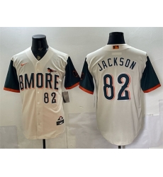 Men Baltimore Orioles  82 Jeremiah Jackson Natural 2026 City Connect Stadium Stitched Baseball Jersey