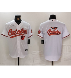 Men Baltimore Orioles Big Logo White 2024 Home Limited Cool Base Stitched Baseball Jersey 5