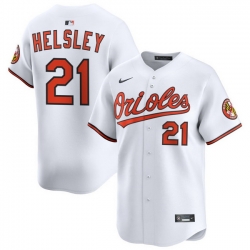 Men Baltimore Orioles Nike Home Limited Jersey White Helsley Ryan 21