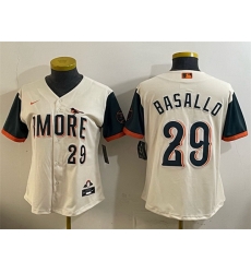 Women Baltimore Orioles  29 Samuel Basallo Natural 2026 City Connect Stadium Stitched Baseball Jersey