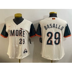 Women Baltimore Orioles  29 Samuel Basallo Natural 2026 City Connect Stadium Stitched Baseball Jersey