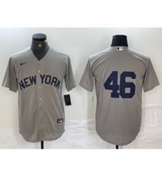 MLB Yankees 46 Andy Pettitte Grey Nike Cool Base Men Jersey