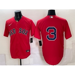 Men Boston Red Sox  3 Ceddanne Rafaela Red Cool Base Stitched Baseball Jersey