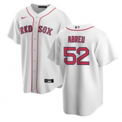 Men Boston Red Sox 52 Wilyer Abreu White Cool Base Stitched Baseball Jersey