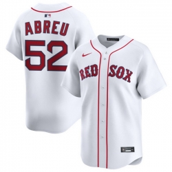 Men Boston Red Sox Nike Home Limited Jersey White Abreu Wilyer 52
