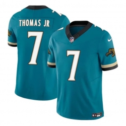 Men Jacksonville Jaguars 7 Brian Thomas Jr Teal 2025 F U S E  Prowler Throwback Vapor Limited Stitched Footb