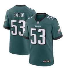 Men Philadelphia Eagles 53 Zack Baun Green Vapor Limi