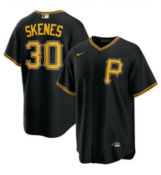 Men Pittsburgh Pirates 30 Paul Skenes Black Cool Base Stitched Baseball Jersey