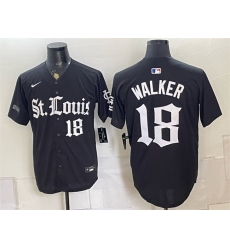Men St Louis Cardinals 18 Jordan Walker Black Gothic Legacy Edition Vapor Premier Limited Stitched Baseball Jersey Men St Louis Cardinals 18 Jordan Walker Black Gothic Legacy Edition Vapor Premier Limited Stitched Baseball Jersey