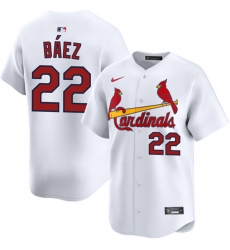Men St  Louis Cardinals  22 Joshua Baez White Home Limited Stitched Baseball Jersey