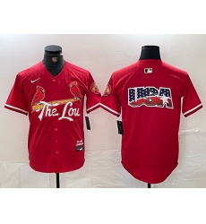 Men St  Louis Cardinals Team Big Logo Red 2024 City Connect Limited Stitched Baseball Jersey 5