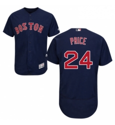 Mens Majestic Boston Red Sox 24 David Price Navy Blue Alternate Flex Base Authentic Collection MLB Jersey