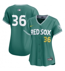 Women Boston Red Sox 36 Triston Casas Green 2025 City Connect Limited Stitched Baseball Jersey Women Boston Red Sox 36 Triston Casas Green 2025 City Connect Limited Stitched Baseball Jersey