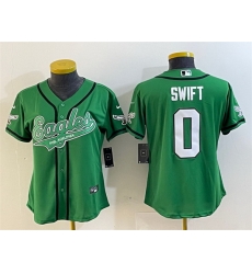 Women Philadelphia Eagles 0 D u2019andre Swift Green Cool Base Stitched Baseball Jersey 28Run Small 29 Women Philadelphia Eagles 0 D u2019andre Swift Green Cool Base Stitched Baseball Jersey 28Run Small 29