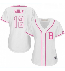 Womens Majestic Boston Red Sox 12 Brock Holt Authentic White Fashion MLB Jersey Womens Majestic Boston Red Sox 12 Brock Holt Authentic White Fashion MLB Jersey