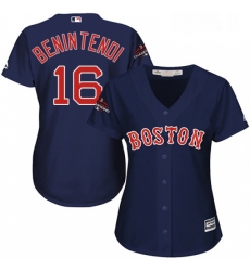 Womens Majestic Boston Red Sox 16 Andrew Benintendi Authentic Navy Blue Alternate Road 2018 World Series Champions MLB Jersey Womens Majestic Boston Red Sox 16 Andrew Benintendi Authentic Navy Blue Alternate Road 2018 World Series Champions MLB Jersey