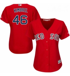 Womens Majestic Boston Red Sox 46 Craig Kimbrel Authentic Red Alternate Home MLB Jersey