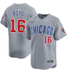 Men Chicago Cubs 16 Matthew Boyd Grey Limited Stitched Baseball Jersey Men Chicago Cubs 16 Matthew Boyd Grey Limited Stitched Baseball Jersey