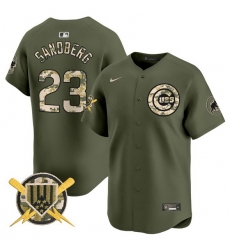 Men Chicago Cubs 23 Ryne Sandberg Green Armed Forces Day Vapor Limited Stitched Baseball Jersey Men Chicago Cubs 23 Ryne Sandberg Green Armed Forces Day Vapor Limited Stitched Baseball Jersey