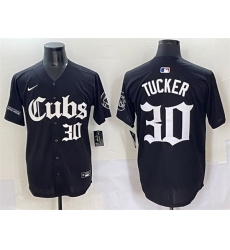 Men Chicago Cubs 30 Kyle Tucker Black 27Gothic North Side Edition 27 Vapor Premier Limited Stitched Baseball Jersey Men Chicago Cubs 30 Kyle Tucker Black 27Gothic North Side Edition 27 Vapor Premier Limited Stitched Baseball Jersey