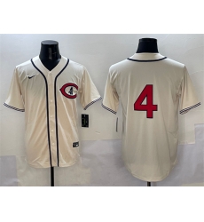 Men Chicago Cubs 4 Pete Crow Armstrong Cream Field Of Dreams Cool Base Stitched Baseball Jersey