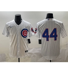 Men Chicago Cubs 44 Anthony Rizzo White Cool Base Stitched Baseball Jersey