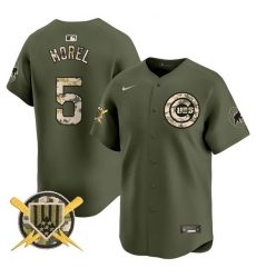 Men Chicago Cubs 5 Christopher Morel Green Armed Forces Day Vapor Limited Stitched Baseball Jersey Men Chicago Cubs 5 Christopher Morel Green Armed Forces Day Vapor Limited Stitched Baseball Jersey
